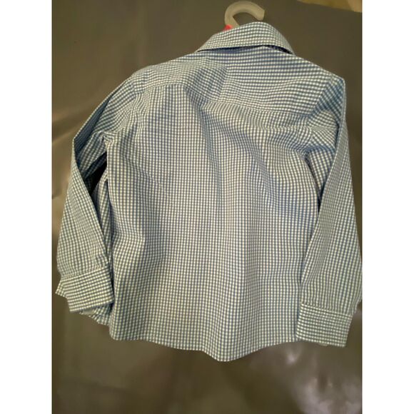 IZOD Long sleeves button-down Kids shirt Bleu & write Dress Shirt Size 6 Izode - Picture 5 of 10